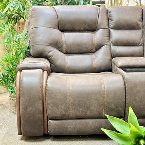 Brown Reclining Loveseat