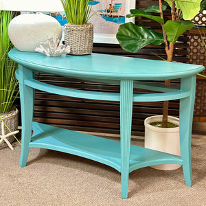 Turquoise Demilune Table