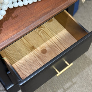 Black/Brown Nightstand