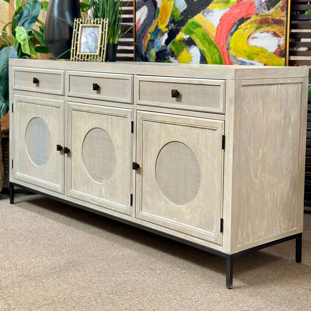 Havertys Grey Wash Cabinet