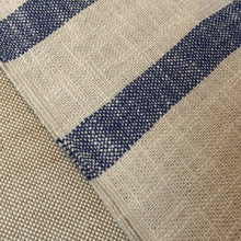 Load image into Gallery viewer, White/Blue Striped Throw
