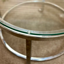 Load image into Gallery viewer, Glass Side Table w/ Casters
