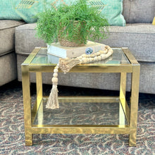 Load image into Gallery viewer, S/2 Hollywood Regency Brass Tables
