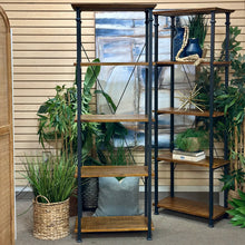Load image into Gallery viewer, Wood/Metal Tall Book Shelf
