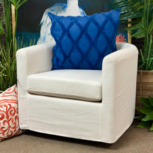 Load image into Gallery viewer, White Slipcover Swivel Chair
