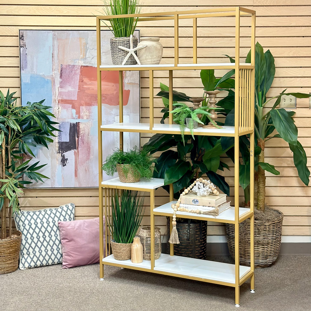 White/Gold Modern Shelf