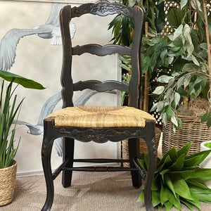Blk Rush Seat Dining Chair
