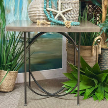 Load image into Gallery viewer, Grey Wood &amp; Metal End Table
