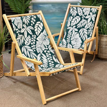 Load image into Gallery viewer, Sling Back Tropical Print Chair
