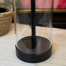 Load image into Gallery viewer, Black/Glass Lamp
