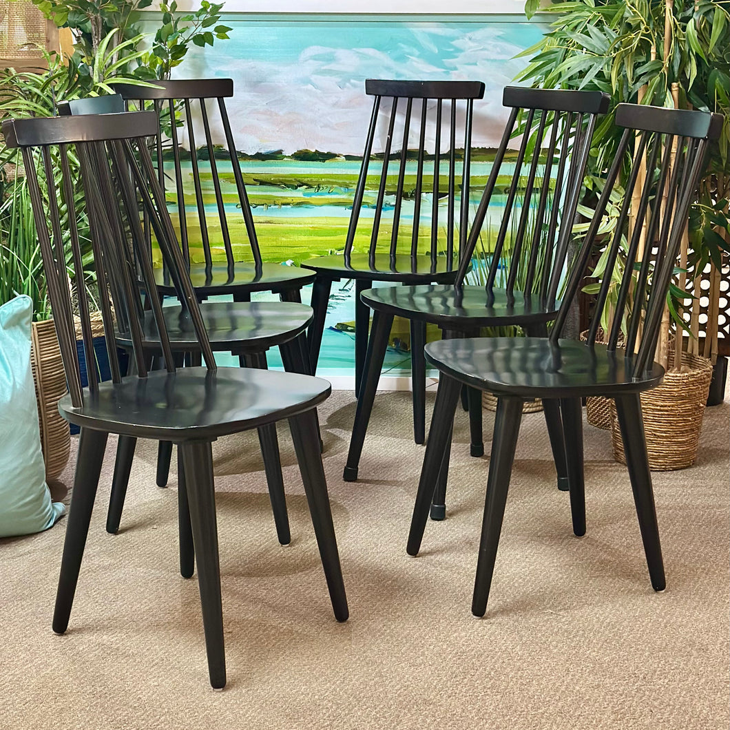 Black Slat Dining Chair
