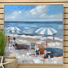 Load image into Gallery viewer, Blue Umbrellas On Beach II

