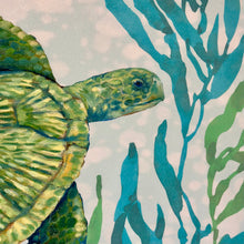 Load image into Gallery viewer, Sea Turtle In Seaweed Giclee
