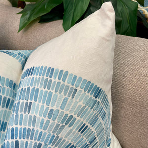 Blue/White Down Pillow