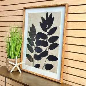 Bamboo Framed Leaf Print II