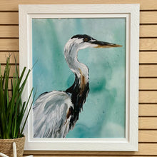 Load image into Gallery viewer, Right Aqua Heron Giclee Art
