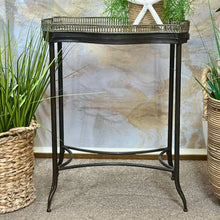 Load image into Gallery viewer, Smokey Glass Mirrored Side Table

