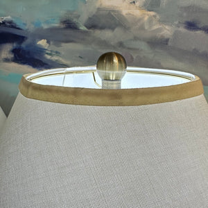 Taupe Marble-Look Lamp