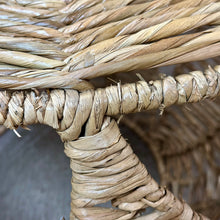 Load image into Gallery viewer, Seagrass Side Table w/Leaf Detail

