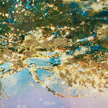 Load image into Gallery viewer, Tempered Glass Wave W/Gold Leaf
