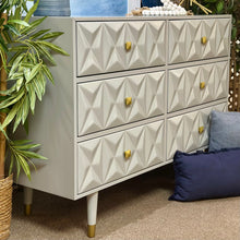 Load image into Gallery viewer, Grey Geometric Dresser
