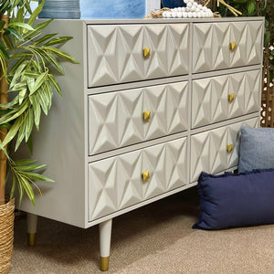 Grey Geometric Dresser