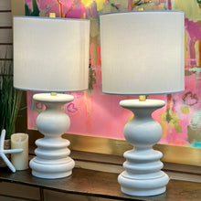 Load image into Gallery viewer, White Resin Table Lamp
