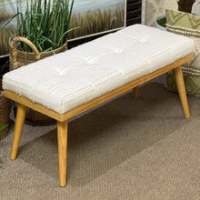 Load image into Gallery viewer, Ivory Wooden Bench
