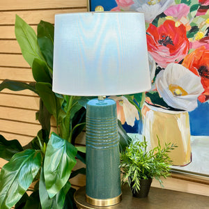 Dark Green Textured Lamp