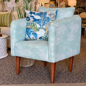 Seafoam High-Leg Accent Chair