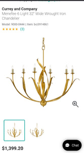 Currey & Co 'Menefee' Chandelier