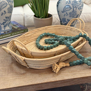 LG Hand Woven Rattan Tray