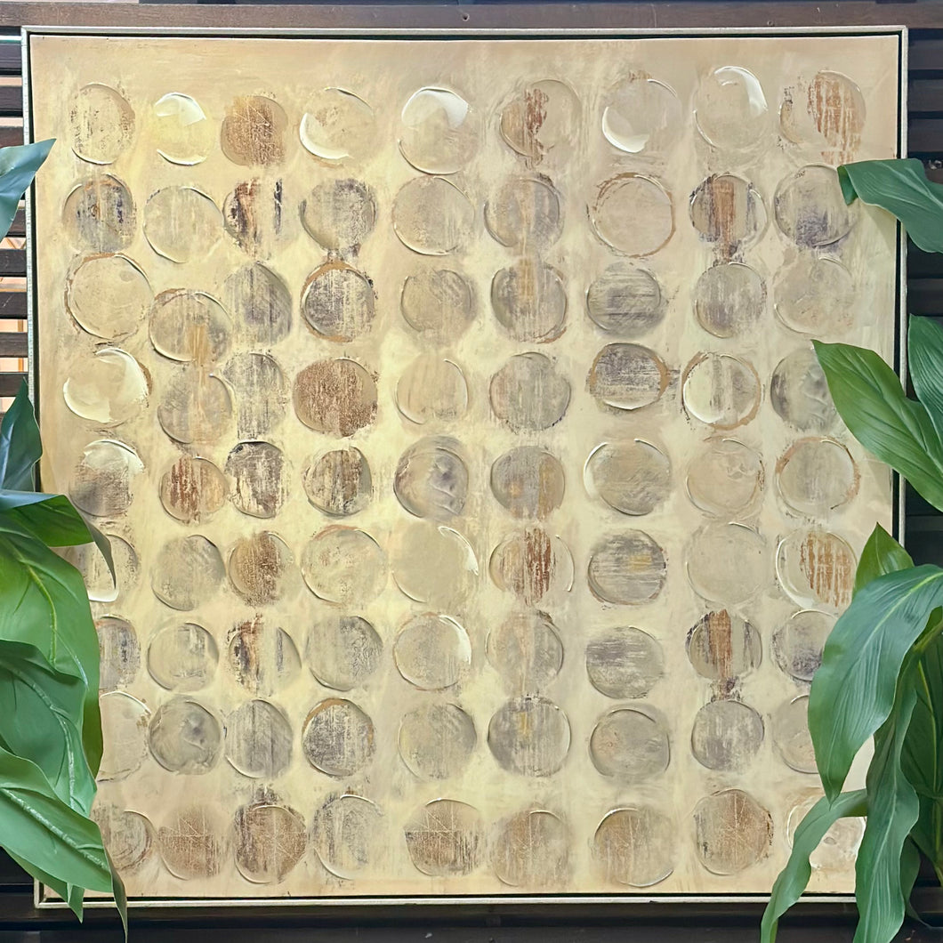 Framed Neutral Textured Abstract