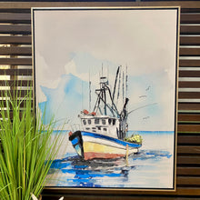 Load image into Gallery viewer, Serene Fishing Boat Art
