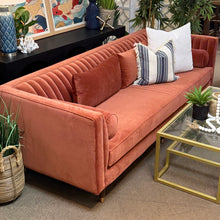 Load image into Gallery viewer, Terracotta  Performance Velvet Sofa
