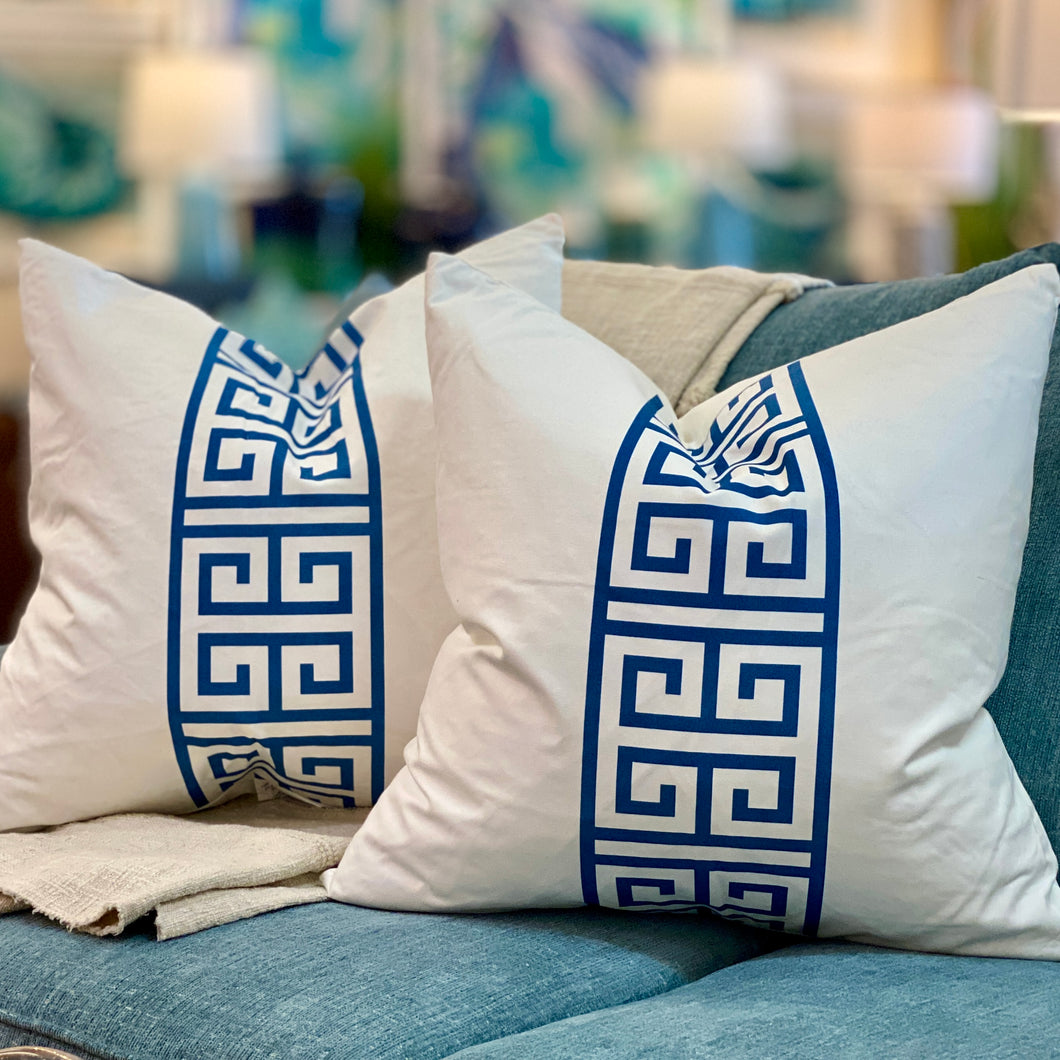 Blue Pattern Down Pillow