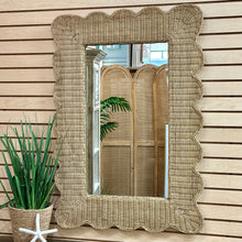 Load image into Gallery viewer, Woven Scalloped Edge Mirror
