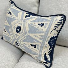 Load image into Gallery viewer, Navy/Light Blue Designer Lumbar
