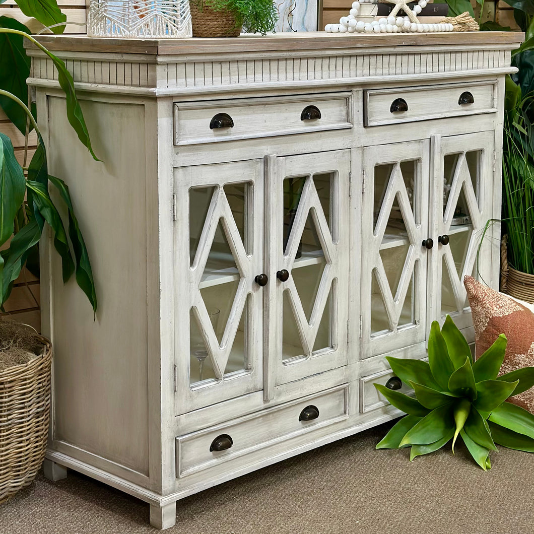 4DRW/4DR Vintage White Cabinet
