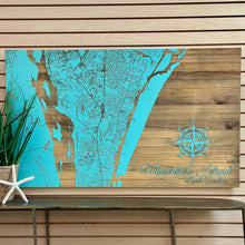 Load image into Gallery viewer, Wilmington Map On Wood
