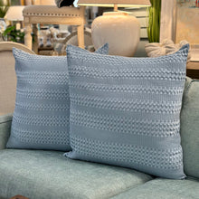 Load image into Gallery viewer, Light Blue Textured Pillow
