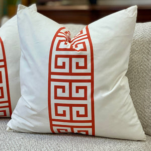 Orange Pattern Down Pillow