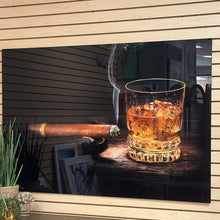 Load image into Gallery viewer, Cohiba &amp; Whiskey Tempered Glass Art
