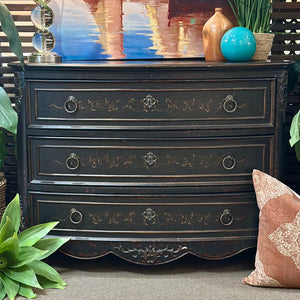 Carved Black Chest