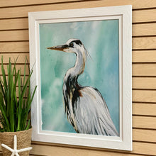 Load image into Gallery viewer, Left Aqua Heron Giclee Art
