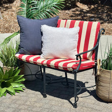 Load image into Gallery viewer, Wrought Iron Bench W/Cushion
