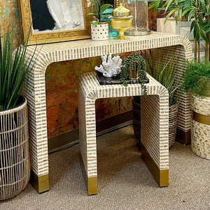 Waterfall Mother of Pearl Side Table