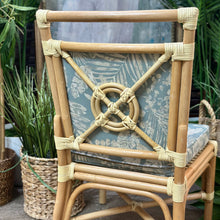 Load image into Gallery viewer, Spa Blue Floral Dining Chair
