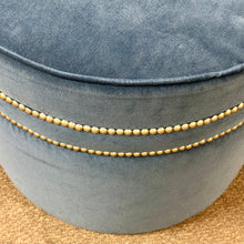 Load image into Gallery viewer, Royal Blue Clover Ottoman
