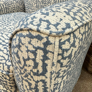 Blue & White Swivel Glider